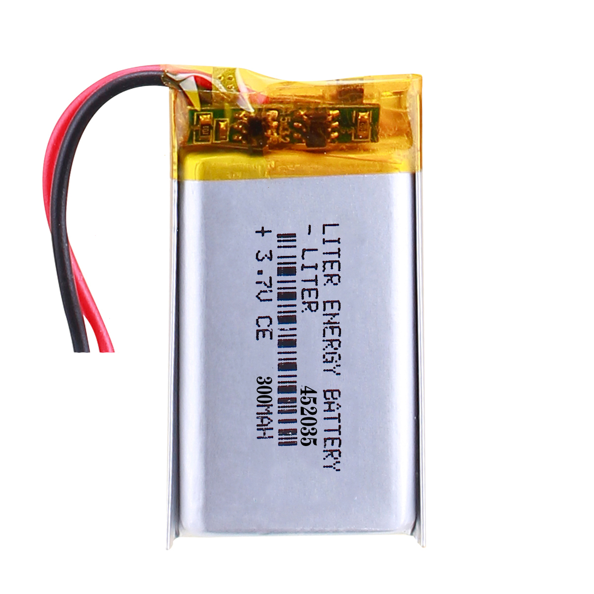 3.7V Hot Selling Standard LiPo Batteries 452035 300mAh 1.11Wh