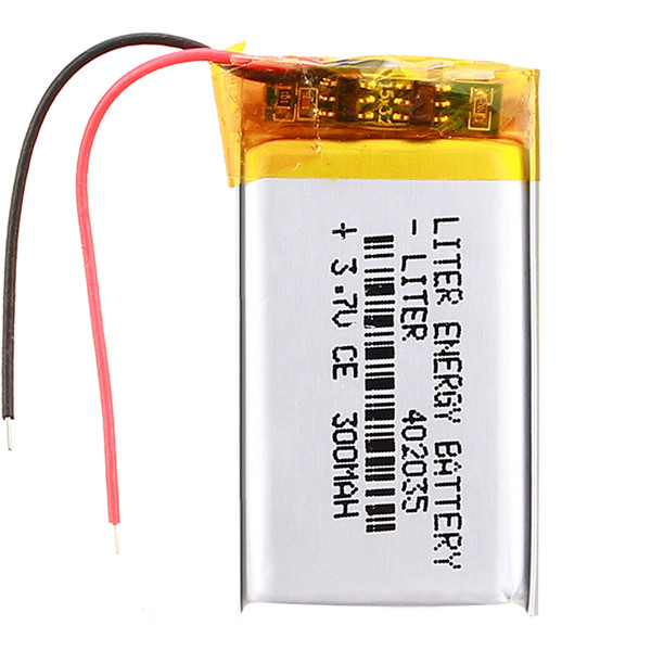 3.7V Multipurpose Rechargeable Standard LiPo Batteries 402035 300mAh 1.11Wh