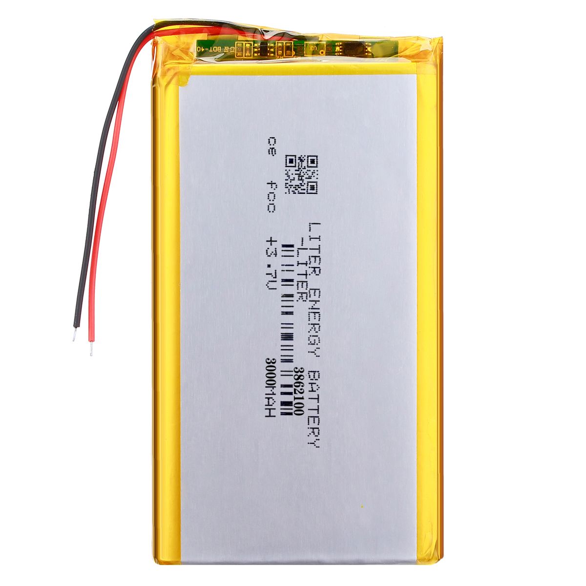 3862100 3000mAh 3.7V Rechargeable LiPo Battery with connector JST XHP-2 A