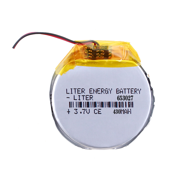 Round 3.8V LiPo Battery LPR Series 653027 430mAh