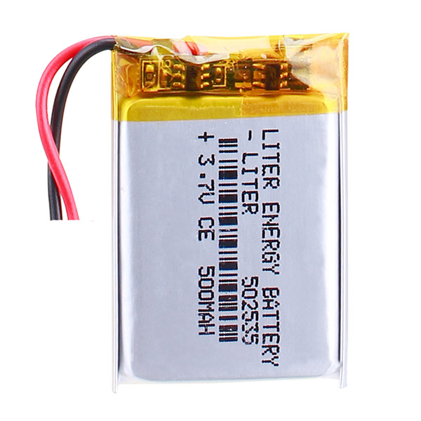 502535 500mAh 3.7V Rechargeable LiPo Battery with connector JST PHR-2 A