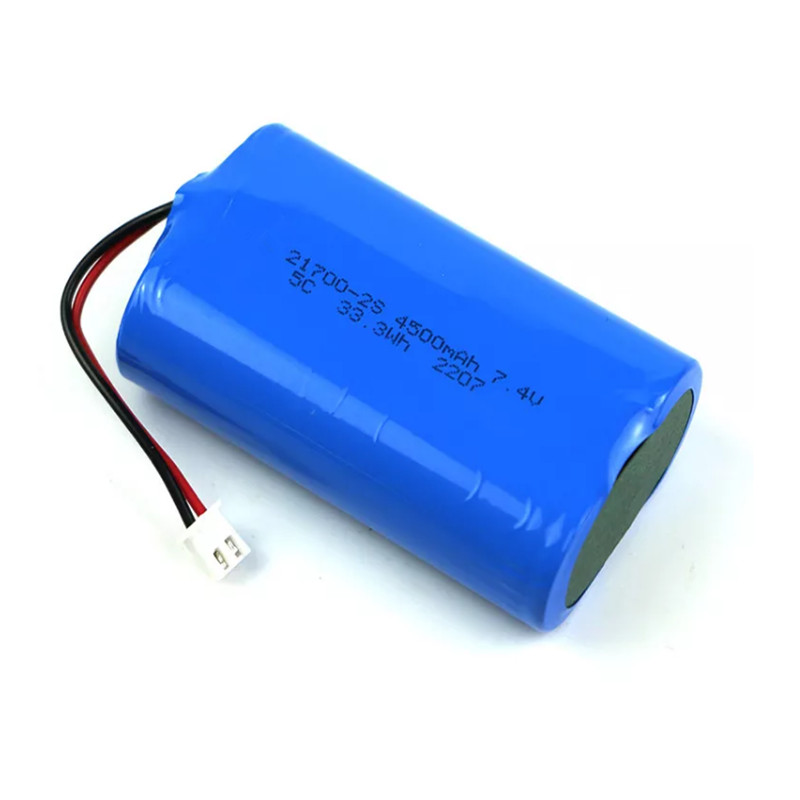 Rechargeable Hot Selling Lithium-ion Battery 21700B 4500mAh with Connector JST PHR-2