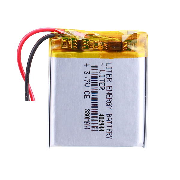 3.7V Rechargeable Hot Selling LiPo Batteries With NTC 402933 330mAh 1.221Wh