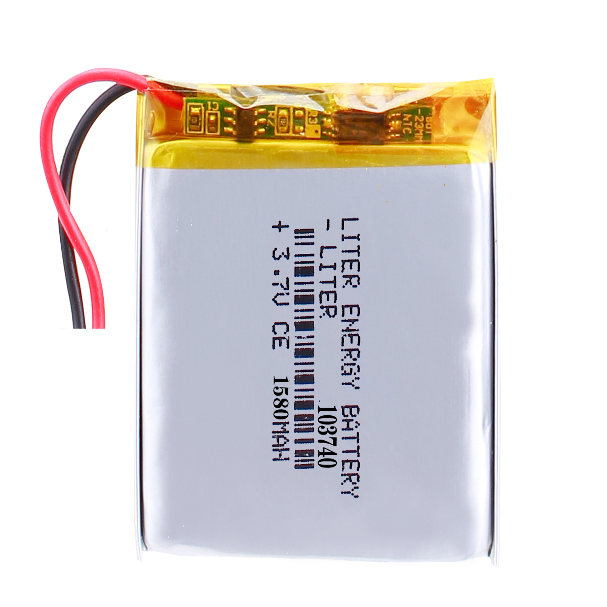 Certificated 3.7V Rechargeable LiPo Batteries 103740 1580mAh