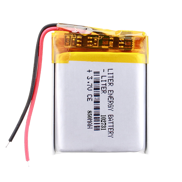 3.7V Standard Rechargeable LiPo Batteries With JST SHR-03V-S-B 102731 850mAh 0.3145Wh