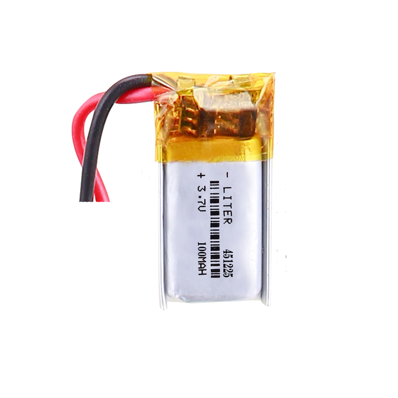 451225 100mAh 3.7V Rechargeable LiPo Battery with connector Molex 78172-0200 A