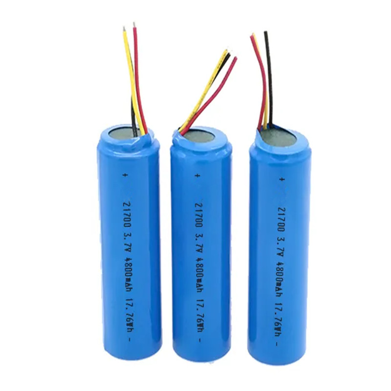 Rechargeable Hot Selling Lithium-ion Battery 21700A 4800mAh with Connector JST PHR-2