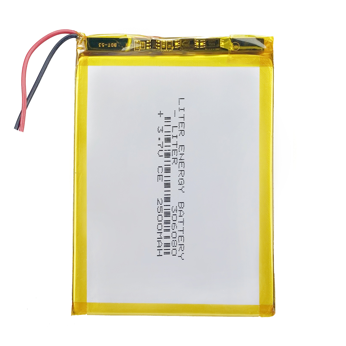 306080 2500mAh 3.7V Rechargeable LiPo Battery with connector JST PHR-2 (A)