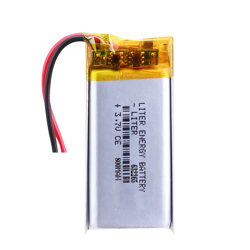 Certificated 3.7V Rechargeable LiPo Batteries 632265 800mAh 2.96Wh